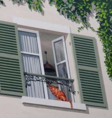 Trompe l'oeil mur extérieur immeuble